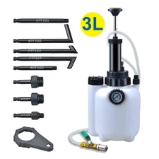3L Transmission Oil Filling System Fluid Pump Manual Tool With 8pc ATF Adaptors