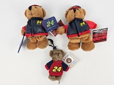 Jeff Gordon #24 Nascar Lot of 3 Bears Plush  - (2) Trevco & (1) Boyds Bear