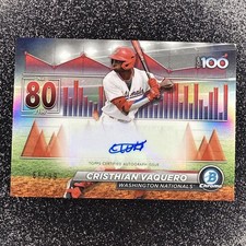 Cristhian Vaquero 2024 Bowman Scouts' Top 100 Auto /99 #BTPA-80 Nationals