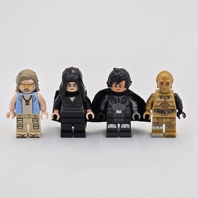 Lego Dark Falcon Minifig Lot Dev Darth Rey Bounty Hunter C-3PO Beach Luke