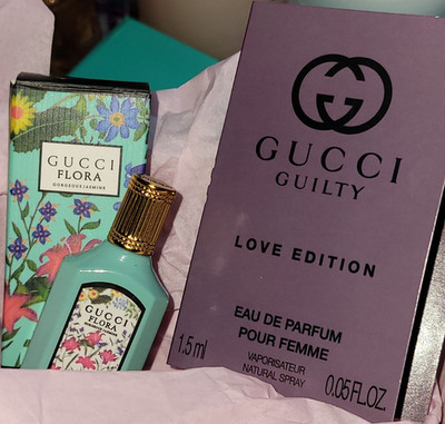Gucci Flora Gorgeous Jasmine 5ml Mini + Gucci Guilty Love Edition 1.5ml