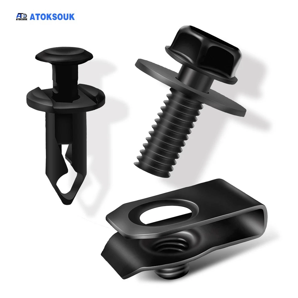 40 peças para KIA Sportage Engine Splash Shield Skid Plate parafusos de corpo clipes de porca em U - Imagem 2 de 4