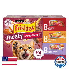 Purina Friskies Gravy Wet Cat Food Variety Pack Premium Filets Meaty Favorites -