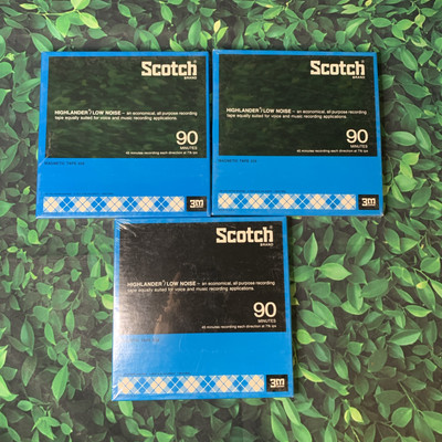 3 Scotch 3M Recording Tapes 229 SEALED 7'' New Condition Shrink Excellent