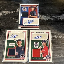 Panini USA Nolan Traeger - Evan Amos Austen Roellig - Game Used Jersey Autograph