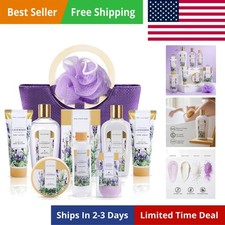Gift Baskets for Women, Spa Gifts for Women - 10pcs Lavender Bath and Body Se...