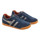 GOLA Shoe Harrier Suede CMA192 Navy Ash Moody Orange Genuine Leather Mens Sneaker