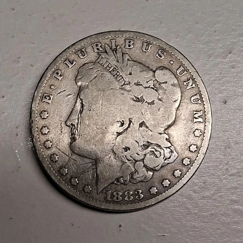 1883 Morgan Silver Dollar $1 Coin Circulated 0.9 Fineness Uncertified US Coin
