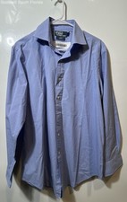 Polo By Ralph Lauren Mens Blue Check Regent Classic Fit Dress Shirt Size 16