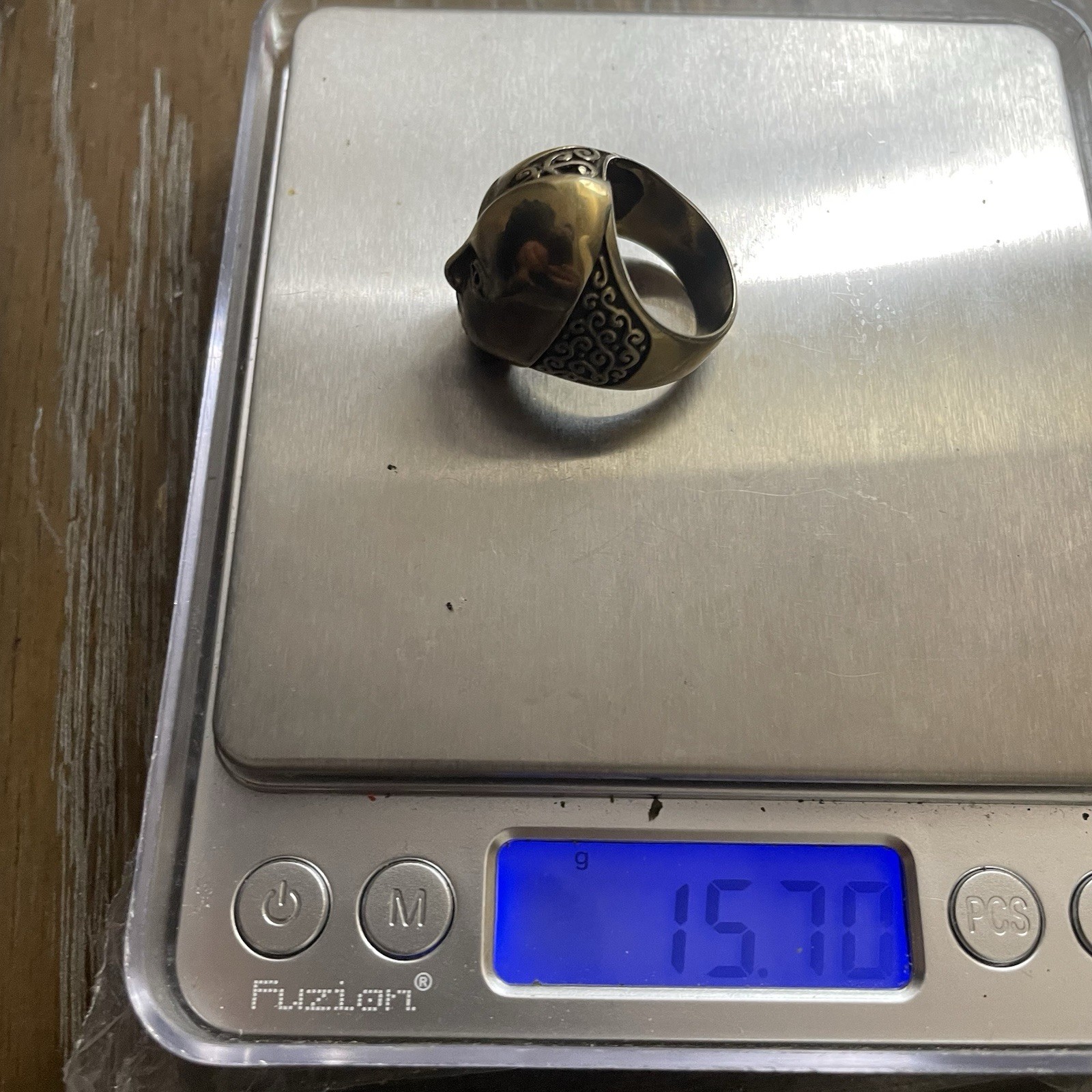 Android Robot Skull Ring .925 solid sterling silv… - image 6