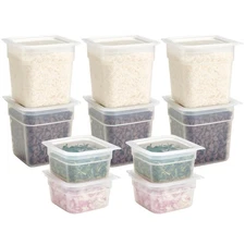 Food Storage Storage Containers with Lids - Translucent (Microwave Safe and B...
