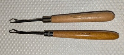 Riegel Haken Teppich Herstellung Werkzeug Vintage Holzgriff 2er Set