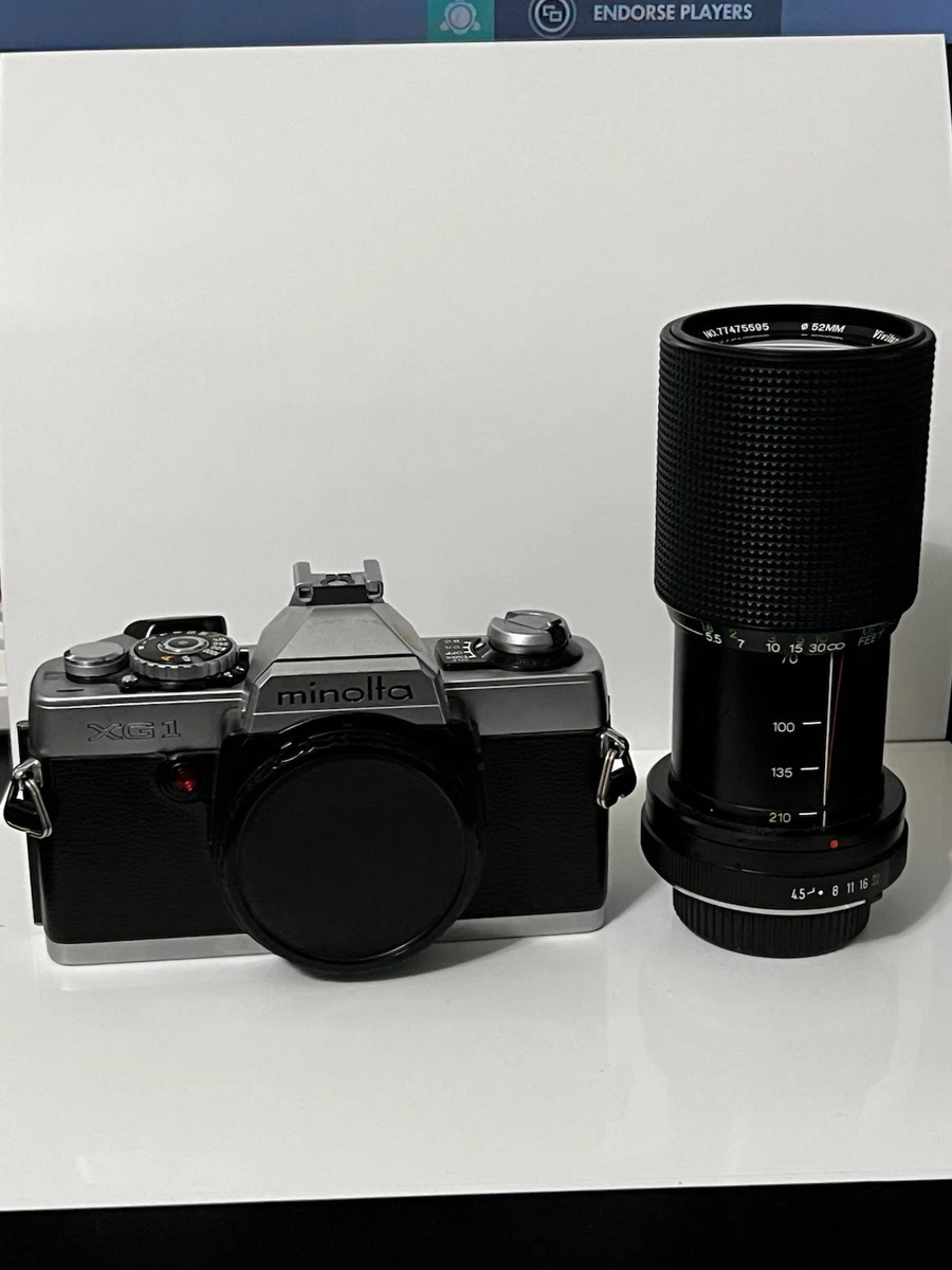 Appareil Photo Minolta XG-1 Réflex Argentique + Tokina 35-105mm, Japon 1981, Révisé