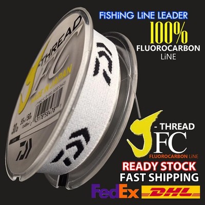 DAiWA J-Thread FLUOROCARBON : LEADER FiSHING LINE (60lb & 80lb (50M/55YDS)