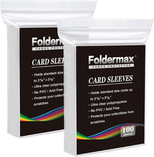 Clear Penny Card Sleeves 200 Count, Card Protectors Sleeves for Baseball Cards, 