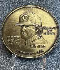 Pete Rose All Time Hit Leader 1985 Kahn's Rose Token Coin - FREE Shipping
