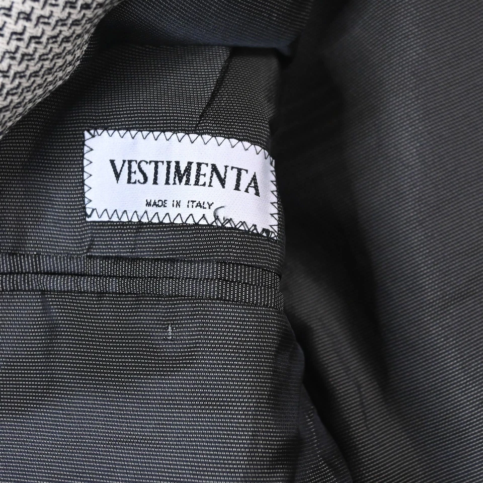 Chaqueta Blazer Abrigo Deportivo De Colección Hecha en Italia Cuadrado Años 90 Y2K 42R Marrón Tostado Geométrico Foto 4 de 4