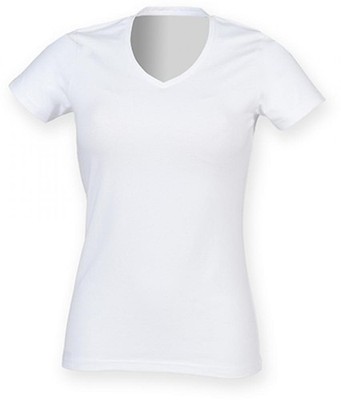 Damen Feel Good Stretch V-Neck T / weiches Tragegefühl  | SF Women | SK122