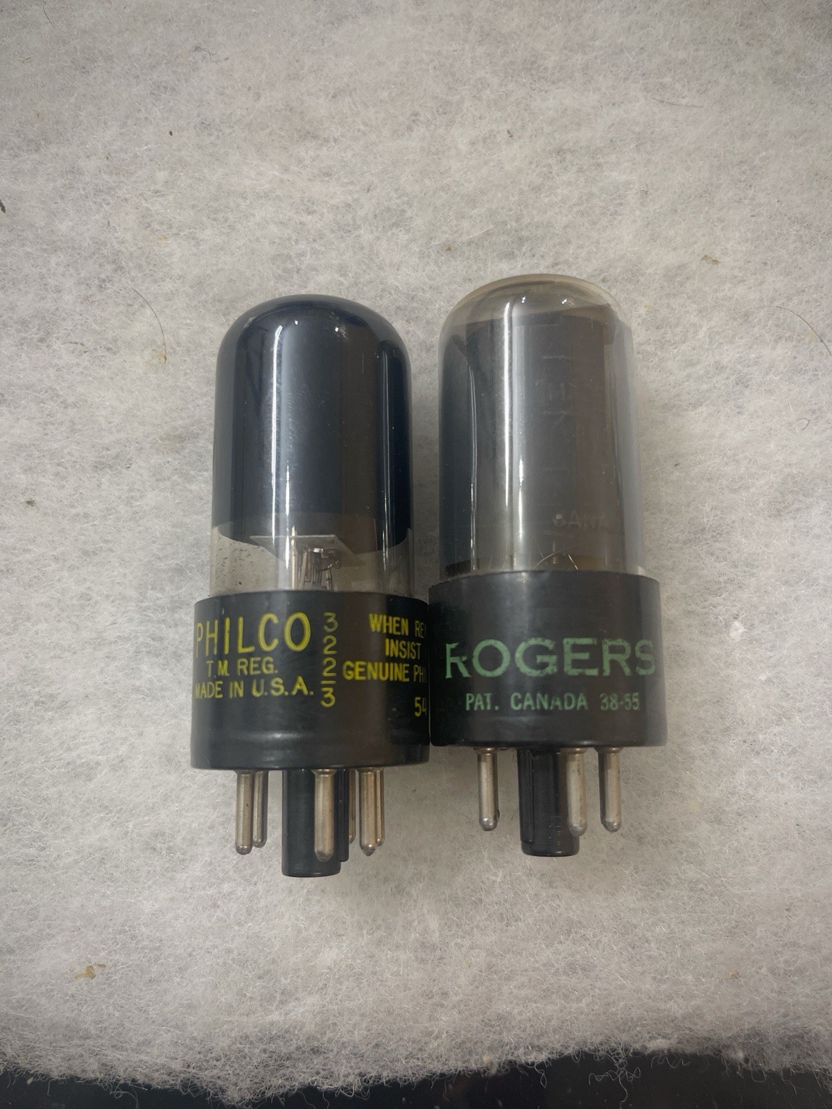 Philco Rogers 6V6 6V6GT Smoked Glass Bottom Foil Getter Tested Strong One Tube