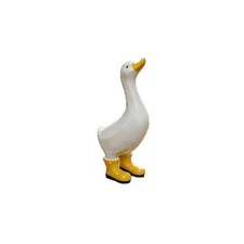 ente mit gelben Schuhen bunt Entenstatue aus Kunstharz handbemalt f&uuml;r