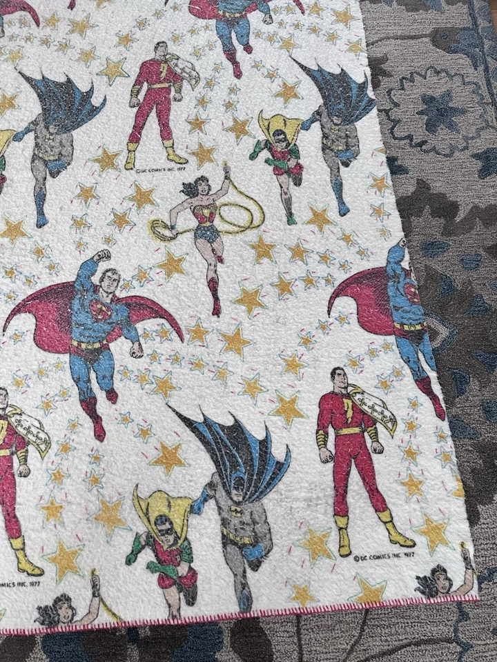 Manta de superhéroe vintage 1977 tamaño doble DC Comics Foto 4 de 4