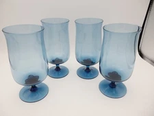 Vintage Lenox Blue Mist Iced Tea or Water Goblets Set of 4 Glasses