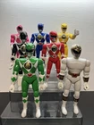 Vintage Mighty Morphin Power Rangers 8 Inch Figures Lot Of 7 Green White R4