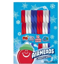 12-Count - Airheads Assorted Flavors Candy Canes, 5.3 oz free shipping