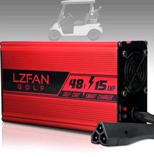 48V 15A Golf Cart Battery Charger for 48 Volt Ez-Go EZgo RXV/TXT with RXV Plug