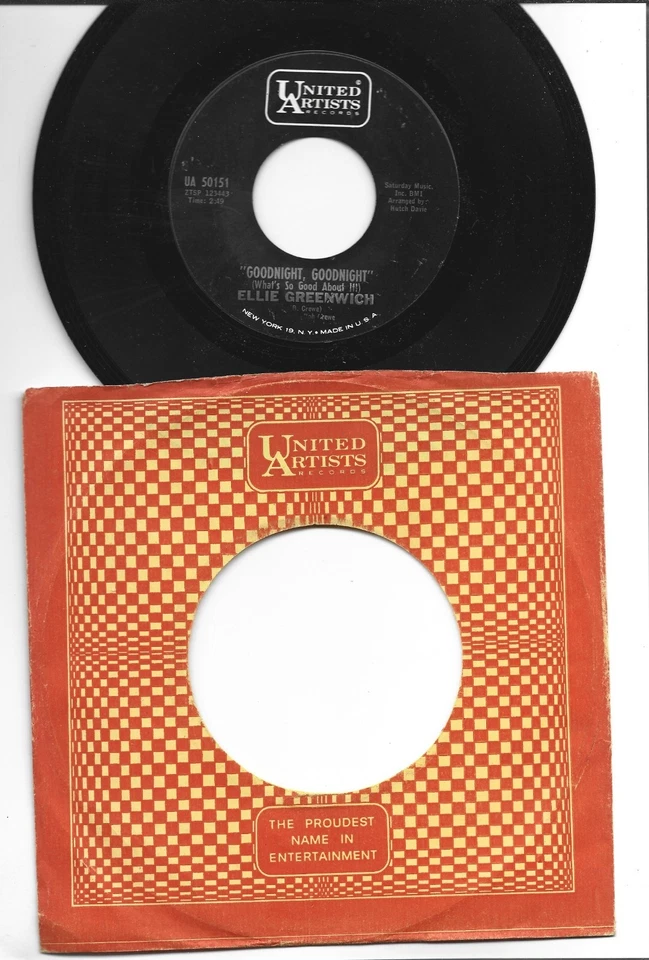 NORTHERN SOUL 45 -ELLIE GREENWICH - I WANT YOU TO BE MY BABY - HEAR 1967 U,A. - Image 2 of 2