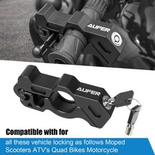 Grip Handlebar Lock Anti Theft Throttle Clutch Brake Lock for Motorcycle Moped