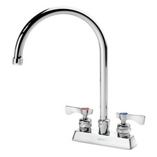 Krowne 4 in Deck Mount Royal Series Faucet w/ 8 1/2 in Gooseneck Spout