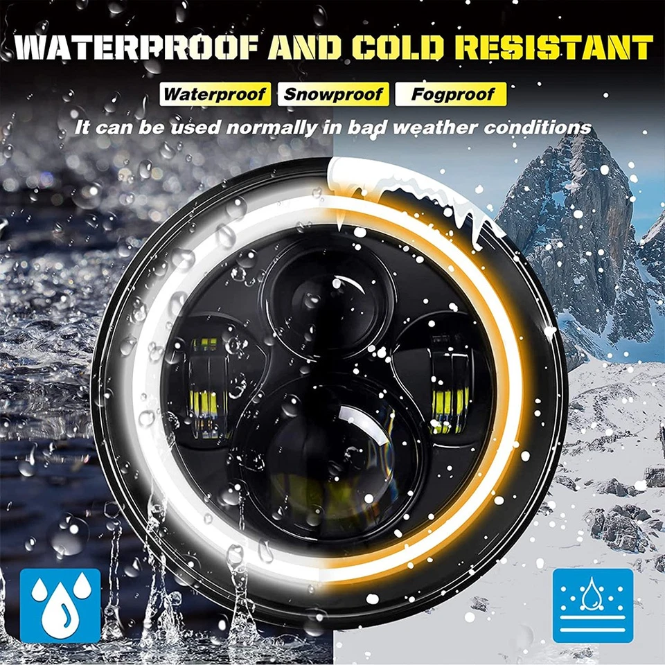 Faros LED redondos de haz alto/bajo Fit 1949-1952 Chevy Stileline Deluxe 2 piezas 7" pulgadas Foto 2 de 4