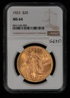1923 $20 Saint-Gaudens Gold Double Eagle - Looks 65 - NGC MS 64 - SKU-G6351