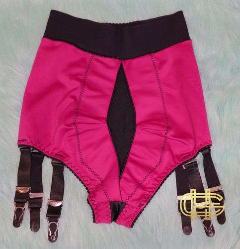 Revival Lingerie "Open Butt" Panty Girdle Fuschia XS 24" - Picture 4 of 4