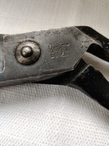 Vintage Compton U SET Large 12” Metal Shears Scissors Made In USA Tailor Upholst - Picture 4 of 8
