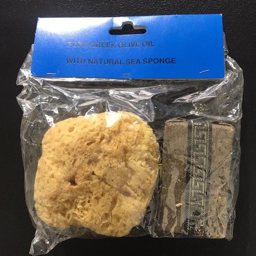 Esponja de mar natural y jabón de aceite de oliva griego puro NUEVO - Imagen 4 de 4