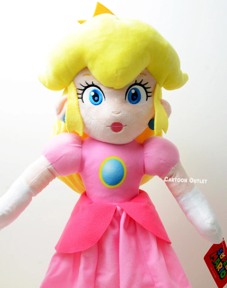 Nintendo Princesa Melocotón Grande 16" Peluche Muñeca Juguete Super Mario Peluche Nuevo Foto 2 de 4