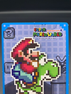 Mario Yoshi 1990 Super Mario World Bros Card Top Nintendo Japanese