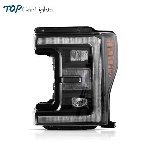 Full LED Headlights For 2017-2019 Ford F250 350 450 F550 Super Duty Front Lamps - Picture 2 of 14