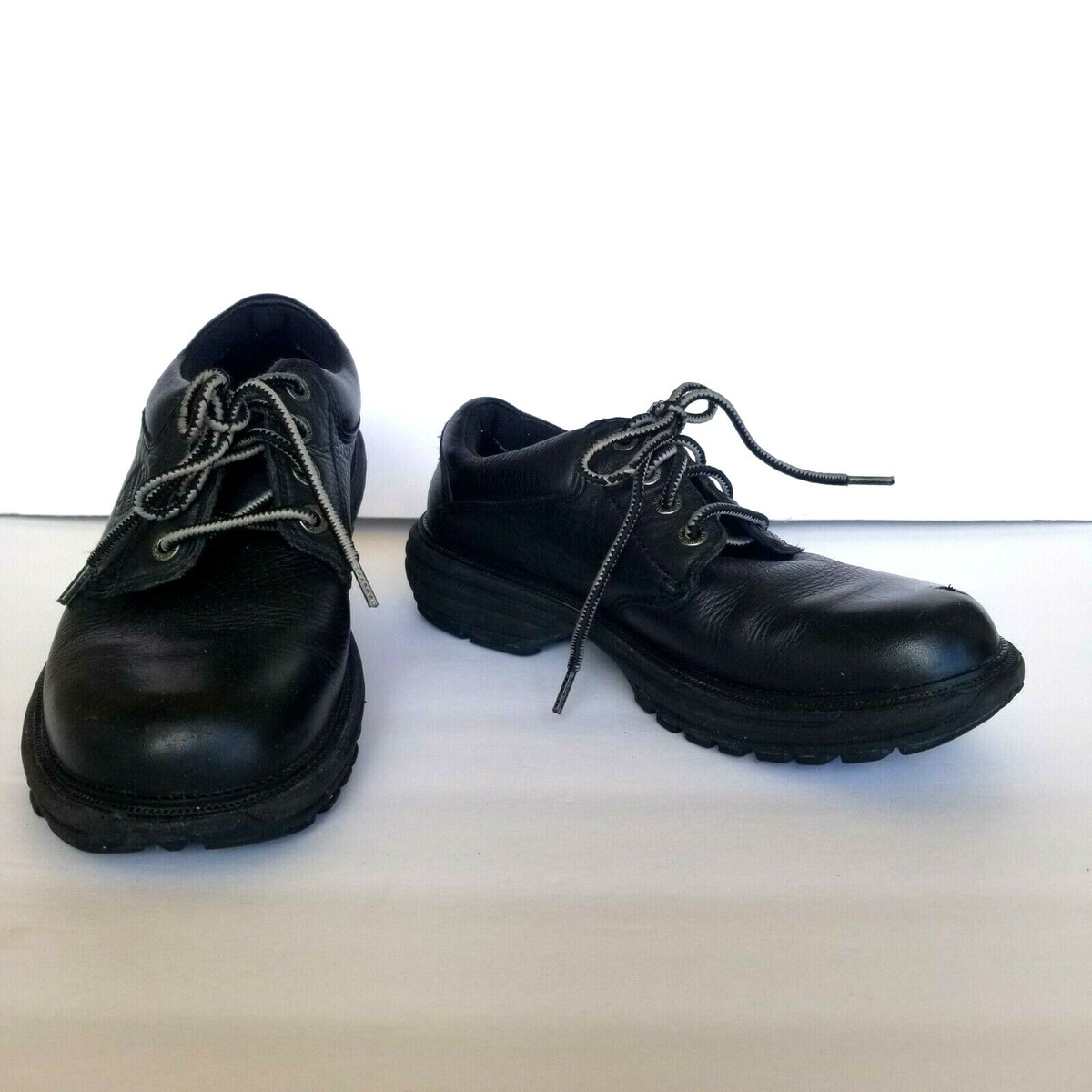 TOMMY HILFIGER BLACK LEATHER Lace Up WORKING Sport CASUAL  display picture 1