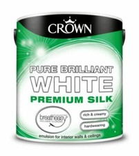Crown Breatheasy Silk Pure Brilliant White PBW 2.5L 8.60 per litre