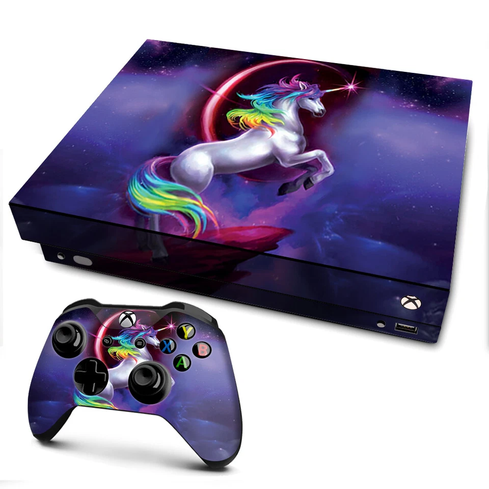 ITSASKIN Xbox One X Console Skins Decal Wrap ONLY Unicorn Rainbows Space