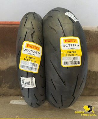 Pneumatici Moto Pirelli Diablo Rosso IV NEW Coppia Gomme 120/70