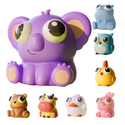 Cartoon Tier Augen knallen Squeeze Spielzeug Silikon Stress Relief Spielzeug