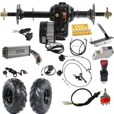 30" Rear Axle kit 48V 500W Electric Motor 6" Wheels for Trike Go kart ATV Quad