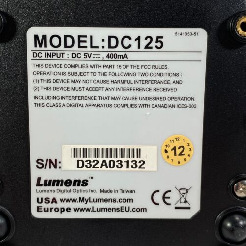 Lumens DC125 Ladibug Full HD USB Tragbar Dokument Kamera W / Usb-Kabel Geprüft - Bild 12 von 12