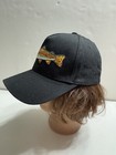 Fish Embroidered Trucker Hat Black Vintage Style