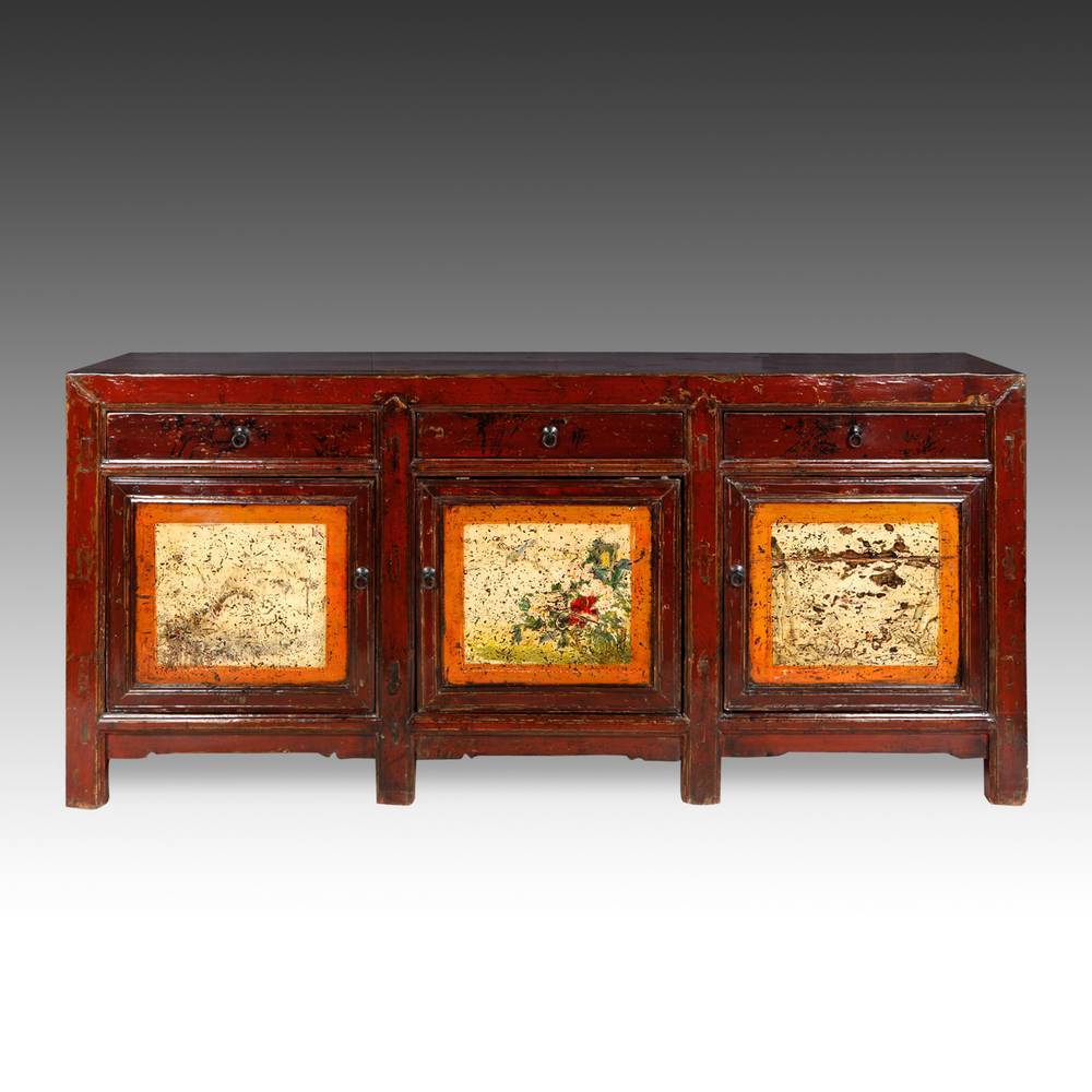 2 Drawer Cabinet From Gansu Province - 19thC 2 Drawer Cabinet From Gansu Province - 19thC