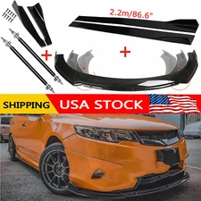 Front+Rear Bumper Lip Spoiler Body Kit Splitter Side Skirt For Kia Forte